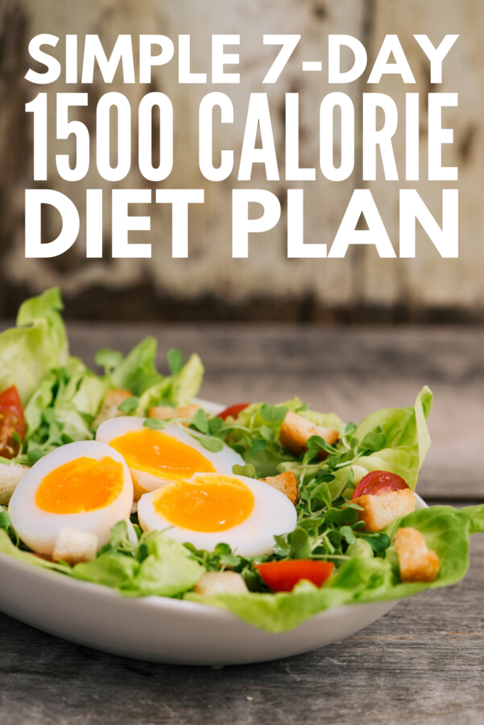 7-Day 1500 Calorie Diet Plan for Beginners | If losing weight is on your mind, and you\'re looking for easy meal plans, this post has it all! With 7 days of recipes each for breakfast, lunch, dinner, and snacks, these menu options will teach you all about portion control, and how low carb and high protein options can help you stay full for longer for fast results that last! Perfect for women and for men, the 1500 calorie diet works! #1500calories #1500caloriediet #1500calorieplan