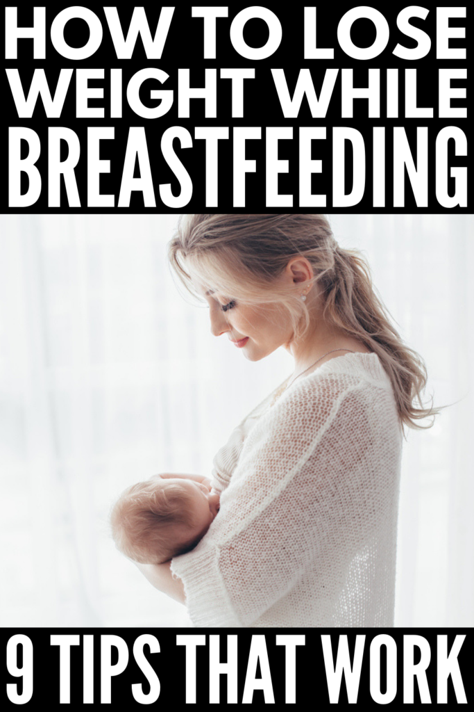 How to Lose Weight While Breastfeeding | Postpartum weight loss, exercise, and diets should not be an immediate concern for a new mom, and if you’re breastfeeding, weight loss too fast and too soon can decrease your milk supply. Of course, many women are eager to get back into a workout routine after pregnancy, and we're sharing 9 of our best tips to help you get back in shape without losing your milk supply! #breastfeeding #postpartumweightloss #increasemilksupply
