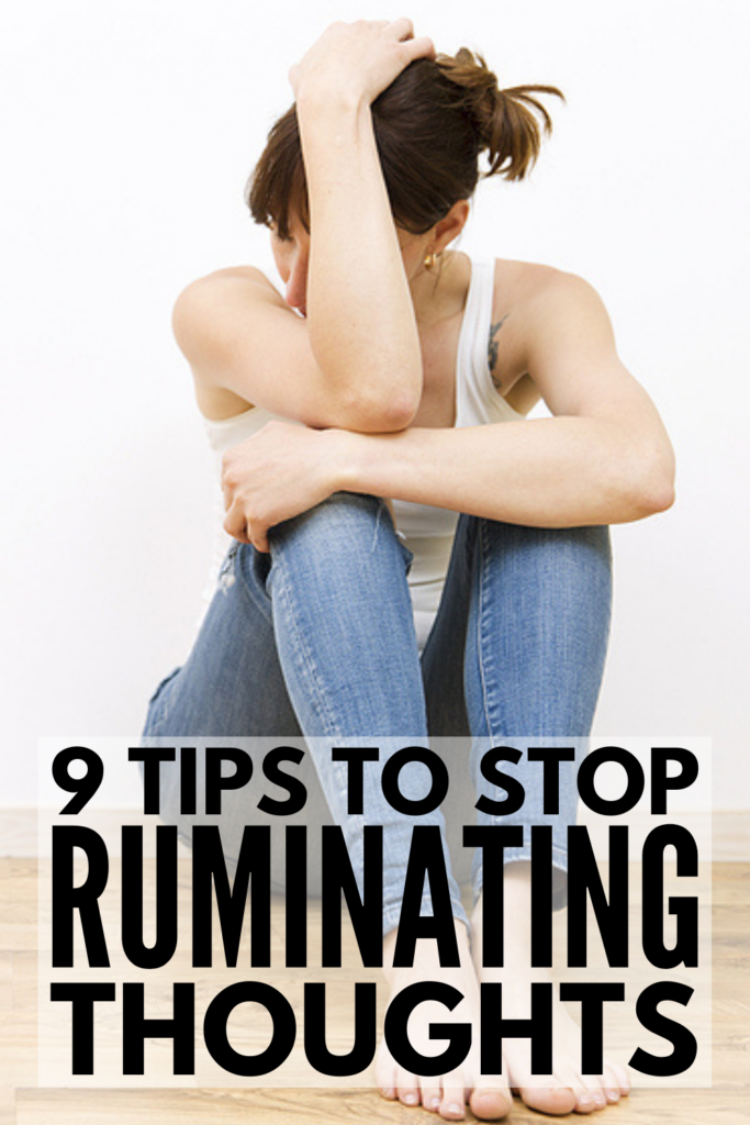 How to Stop Ruminating Thoughts | If you're looking for tips and coping strategies to help you stop obsessive thoughts from controlling your mind, we're sharing 9 simple ideas you can start using today to help you relieve stress and anxiety and feel more in control. If you lay awake at night ruminating and worrying about things that have gone wrong in the past, with friends, in a relationship, or even at work, we're sharing our best psychology facts and hacks to help you get unstuck.