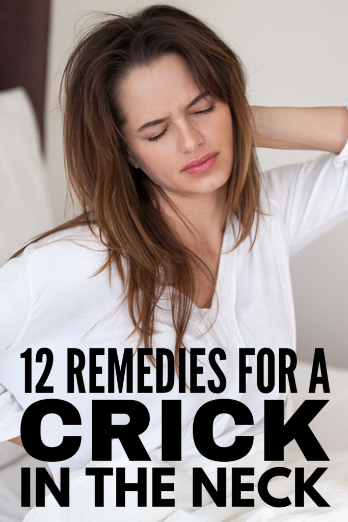 How to Get Rid of a Crick in the Neck | If you\'re looking for remedies for a crick in the neck, this post has you covered! While neck and shoulder pain caused by a crick usually goes away on its own in a few days, there are stretches, exercises, and other natural remedies you can try for fast relief. And if you want to know how to sleep with a crick in the neck, we\'re sharing tons of tips and tricks to help reduce inflammation and relax your muscles for a good night of restorative sleep.