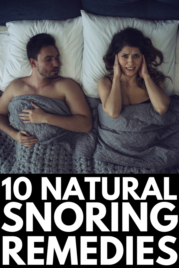 How to Stop Snoring | if you're looking for tips, natural remedies, and products that can help you or your spouse stop snoring fast, we're sharing 10 simple ideas to help. Perfect for women, men, and even kids, these snoring solutions and treatment options will offer relief to you and your partner so everyone can get a good night of sleep. Find out the common causes of snoring, the best prevention tips, and store bought products that work!