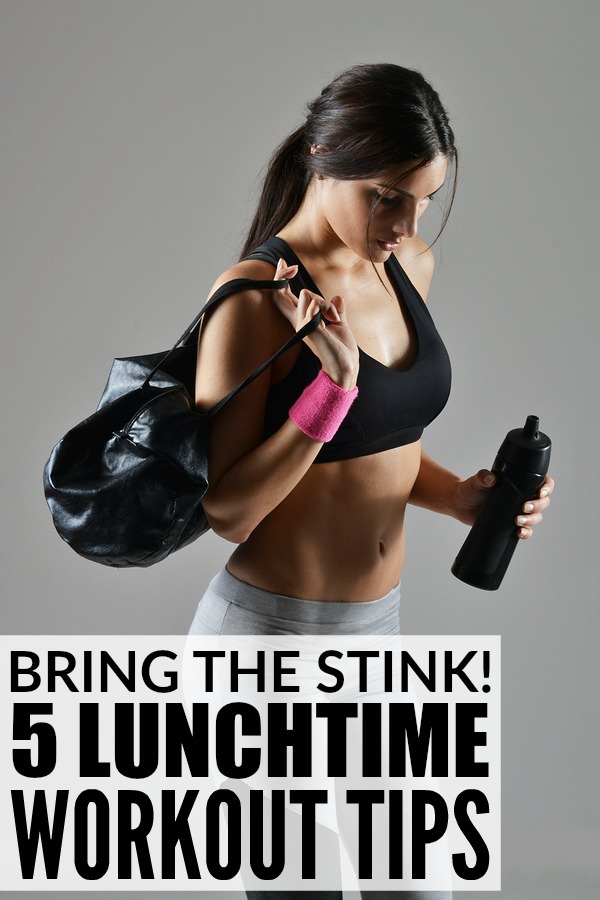 If you\'re in the midst of making your resolutions to eat less and workout more next year to aid in your weight loss goals, and need tips to get yourself in and out of the gym in under an hour while still looking (and smelling) fabulous, these lunchtime workout tips are for you!