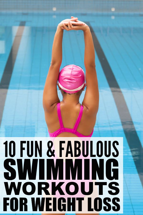 This collection of 10 fabulous swimming workouts for weight loss is perfect for beginners (and for runners!) who are trying to get back in shape and don\'t want to spend their entire day swimming laps. These workout plans will help you get the abs of your dreams and aid in fat burning without being an advanced and competitive swimmer. Who knew weight loss could be so refreshing and fun?!